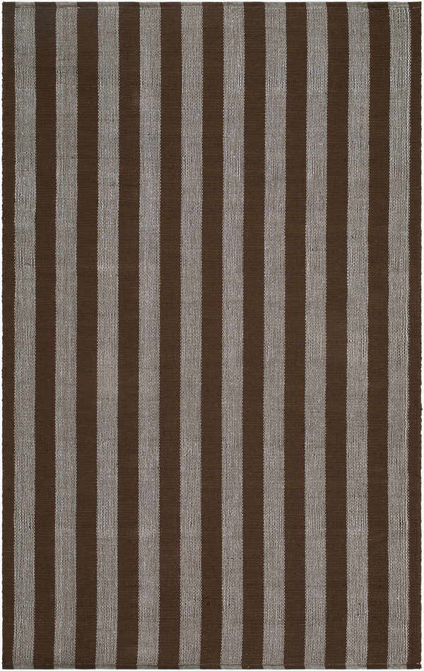 Made to Order Custom Size Carpeneto Brown Striped Outdoor Area Rug