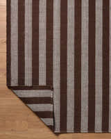 Made to Order Custom Size Carpeneto Brown Striped Outdoor Area Rug