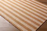 Made to Order Custom Size Carpeneto Camel Striped Outdoor Area Rug