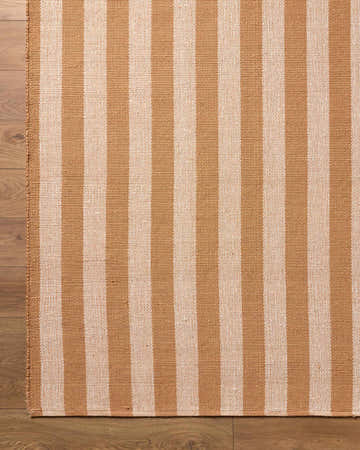 Made to Order Custom Size Carpeneto Camel Striped Outdoor Area Rug