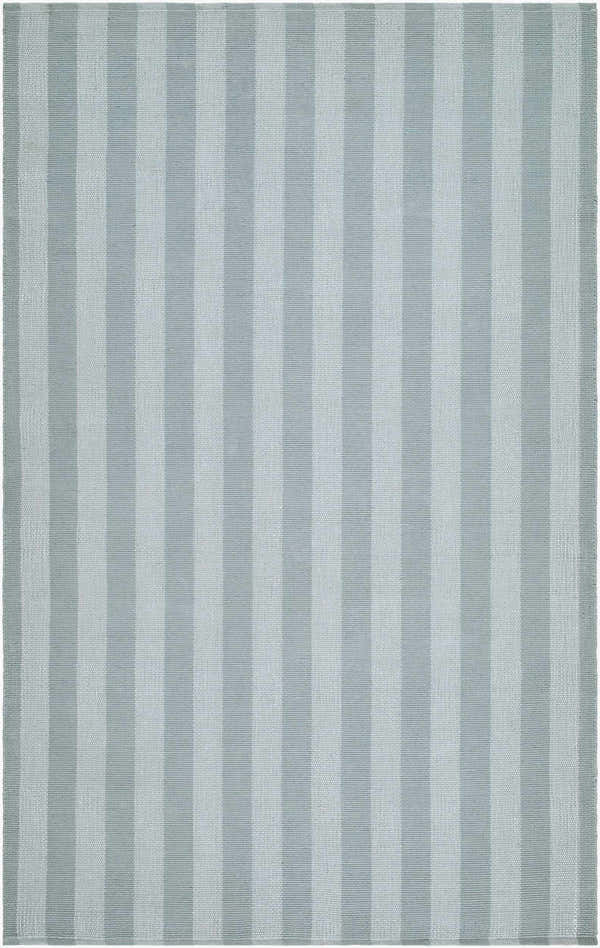 Made to Order Custom Size Carpeneto Dusty Blue Striped Outdoor Area Rug