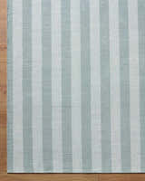 Made to Order Custom Size Carpeneto Dusty Blue Striped Outdoor Area Rug