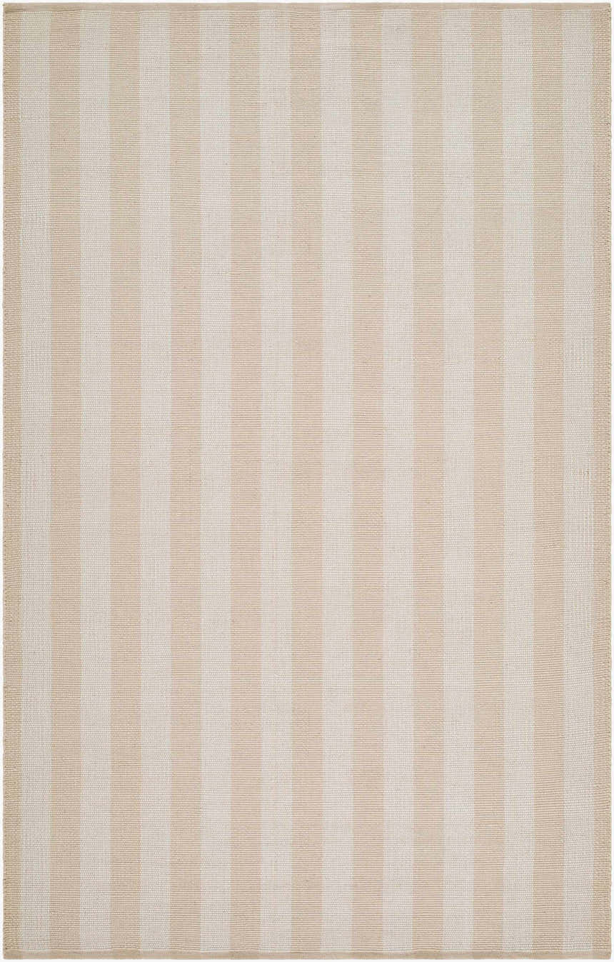 Made to Order Custom Size Carpeneto Beige Striped Outdoor Area Rug