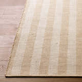 Made to Order Custom Size Carpeneto Beige Striped Outdoor Area Rug