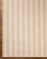 Made to Order Custom Size Carpeneto Beige Striped Outdoor Area Rug
