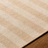 Made to Order Custom Size Carpeneto Beige Striped Outdoor Area Rug