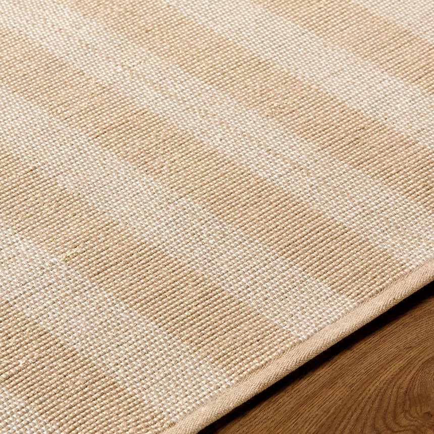 Made to Order Custom Size Carpeneto Beige Striped Outdoor Area Rug