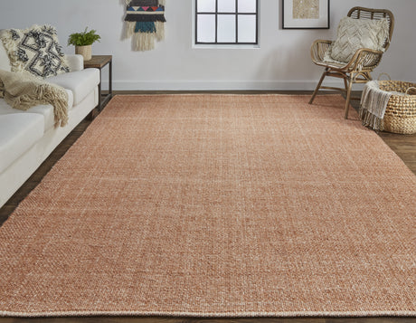 Feizy Naples Transitional Solid - Orange Area Rug