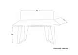 Hallenberg Rustic Wood Metal Legs Coffee Table - Clearance