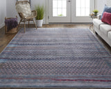 Feizy Voss Transitional Distressed - Blue/Tan/Pink Area Rug