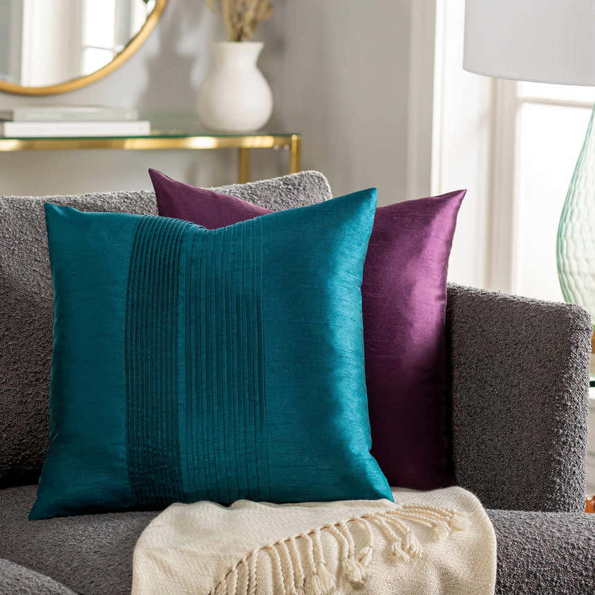 Hiltons Deep Teal Square Throw Pillow - Clearance