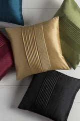 Monolith Mustard Pleated Throw Pillow