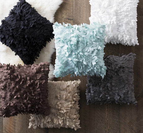 Seafoam Sage Leaf Print Throw Pillow - Clearance