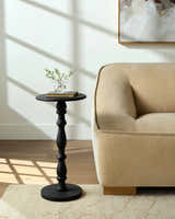 Charcoal Traditional End Table for sofa or lounge seating