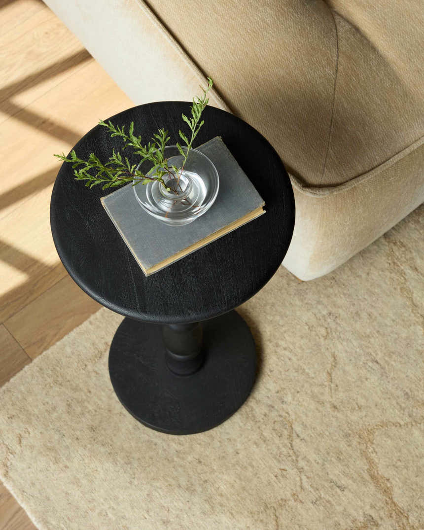 Charcoal Traditional End Table for sofa or lounge seating