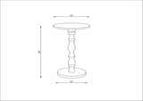 Charcoal Traditional End Table for sofa or lounge seating