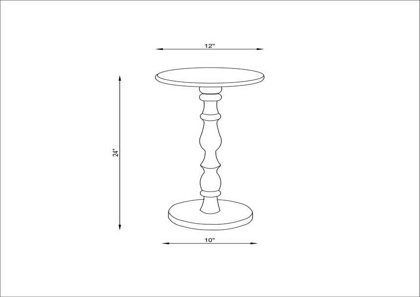 Charcoal Traditional End Table for sofa or lounge seating