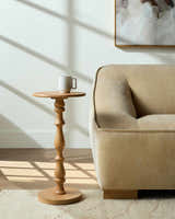 Orange Traditional End Table for sofa or lounge seating