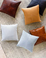 Colman Dark Brown Square Throw Pillow