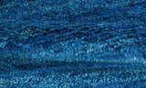High Pile Blue Hand knotted Contemporary Custom Made Solid Afghan wool Area Rug