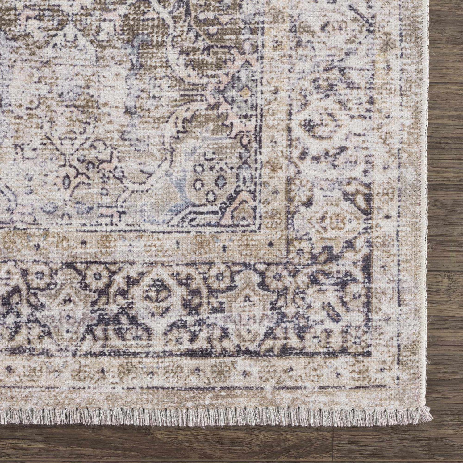 Sample Olive Holi-2304 Washable Area Rug