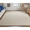 Feizy Fenner Transitional Geometric - Taupe/Ivory Area Rug