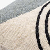 Gravel Slate Gray and Ivory Pebble Texture Modern Wool Accent Pillow - Clearance