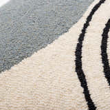 Gravel Slate Gray and Ivory Pebble Texture Modern Wool Accent Pillow - Clearance