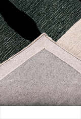 Horse Rider Pattern Beige And Black Hand Tufted 5x8 Wool Rug