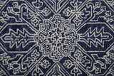 Feizy Belfort Transitional Medallion - Blue/Ivory Area Rug - Clearance