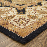 Feizy Wagner Traditional Diamond - Gold/Tan/Black Area Rug