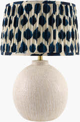 Aqua Blue Bohemian Table Lamp with textured details for bedside or console tables