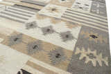 Handwoven Tribal Patterns Brown and Gray Wool Area Rug