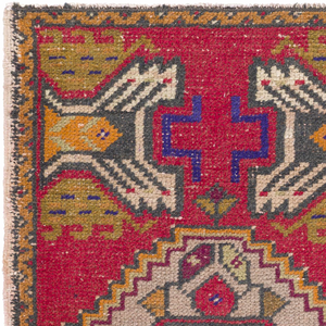 Unique Hand Knotted wool 1'8" x 3'1" Small Rug