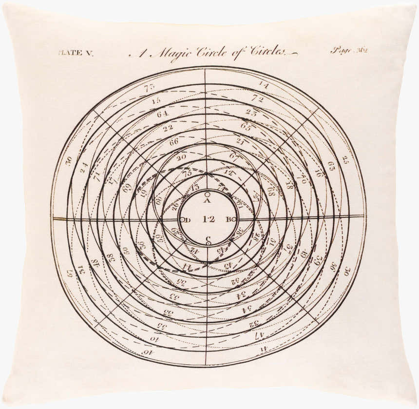 Puddletown Circle of Circles Diagram Throw Pillow - Clearance