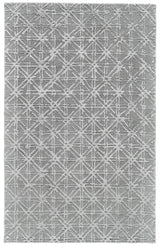 Feizy Manoa Transitional Geometric - Gray/Silver Area Rug - Clearance