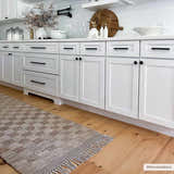 Made to Order Custom Size Ionut Checkered Jute Area Rug