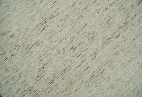Ivory and Brown Abstract Hand Tufted Multi Size Natural Wool Area Rug
