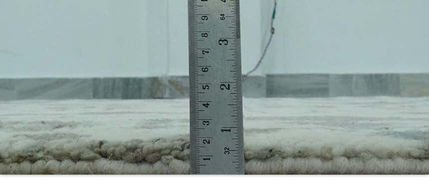 Ivory and Brown Traditional Hand Knotted Multi Size wool Area Rug