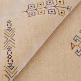 Ivory Border Patterns Hand Loomed Wool Area Rug