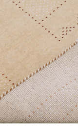 Ivory Contemporary Design Hand Loomed Wool Area Rug