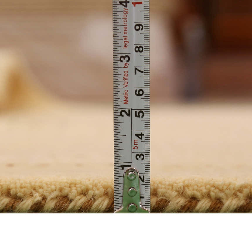 Ivory Contemporary Design Hand Loomed Wool Area Rug
