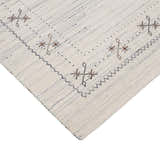 Ivory Gabbeh Border Design Hand Loomed Wool Rug