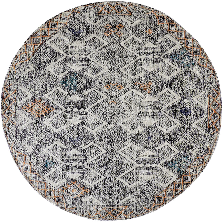 Feizy Arazad Transitional Geometric - Black/Ivory/Green Area Rug