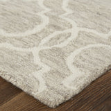 Feizy Belfort Transitional Trellis & Lattice - Gray/Ivory Area Rug