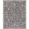 Feizy Rylan rug: gray, ivory, and red oriental rug with a floral pattern and a vintage, hand-tufted texture. Design-Rectangle