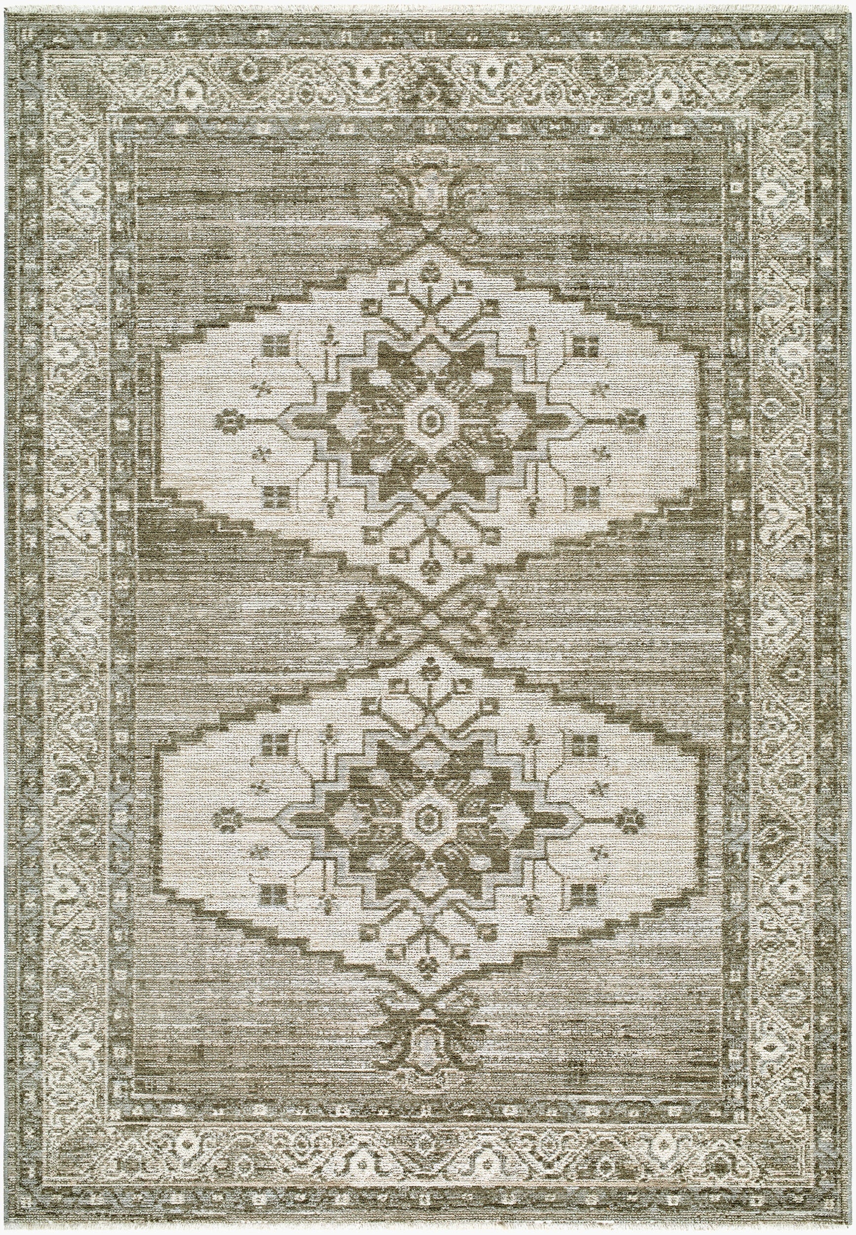 Muxae Olive Medallion Machine Woven Polyester Area Rug – Boutique Rugs