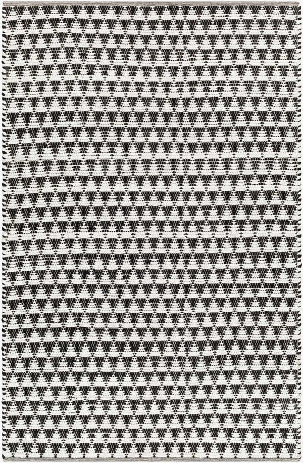 Close-up of the hand woven Gzifa Jute Rug. Beige and dark gray geometric pattern. Contemporary style. Design-Rectangle-576