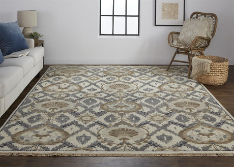 Feizy Beall Traditional Oriental - Ivory/Gray/Taupe Area Rug