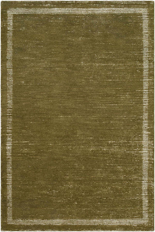 Sample Tufape Green Modern Minimalist Handmade Area Rug